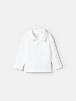 Рубашка с воротником поло "Молоко" 0+