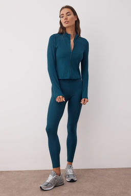 TRENDYOLMILLA Siyah Toparlay?c? Tam Boy Orme Spor Tayt TWOSS21TA0023