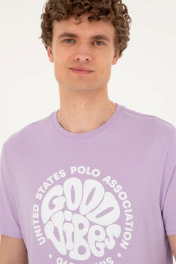 Футболка U.S. Polo Assn сиреневая из хлопка  фото 2