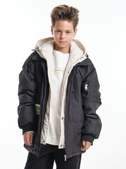 Куртка для мальчика утепленная 33-8215 черный