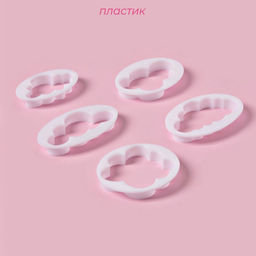 Формы для вырезания теста и мастики Доляна, набор 5 шт., 7.8×4.6×1 см, пластик, белые