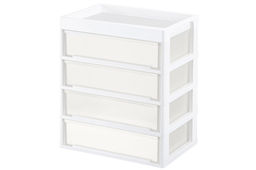 Органайзер для мелочей 4 ящика 25,8*17,8*29,2 см белый/перламутр (модель 340406) - Elan gallery фото 6