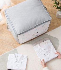 Плотный кофр из бамбукового волокна "Мишка", розовый