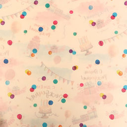 Цена за 10 шт. Бумага упаковочная, глянцевая двусторонняя «С Днем Рождения!», 70×100 см