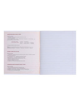 Тетрадь предметная MonoTone 36 листов в линейку Русский язык, со справочным материалом, обложка мелованая бумага, блок № 2, белизна 75% (серые листы) - Calligrata фото 8