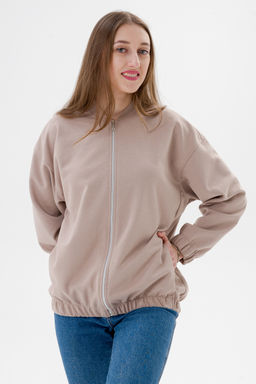 Бомбер из коттон фита какао - Амадэль фото 7