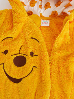 Kap??onlu Uzun Kollu Winnie the Pooh Pel?? Erkek Bebek Fermuarl? Tulum - Waikiki фото 3