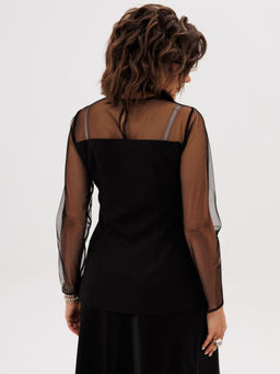 Блуза ANELLI 1777-Р черный туман  фото 2