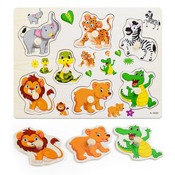 Пазл-вкладыш Зоопарк