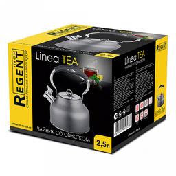 Чайник из нержавеющей стали Tea 2,5л, д23см, h19см, s0,34мм, дно s2мм, со свистком, капсульное дно, эргономичная пластмассовая ручка, цветная коробка, Regent (Китай) Подходит для всех видов плит, включая индукционную - Домашняя мода фото 4