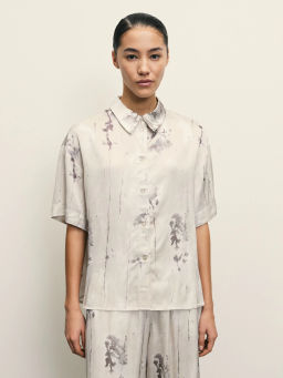 Блузка из вискозы с цветочным принтом / Zarina  фото 3