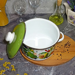 Кастрюля 5,5л цил. Авокадо 6RD221М белосн.