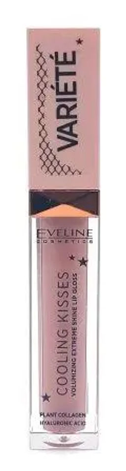 Eveline COOLING KISSES Блеск д/губ Охлаждающий, увеличивает объём VARIETE 6,8мл №02. (*3)