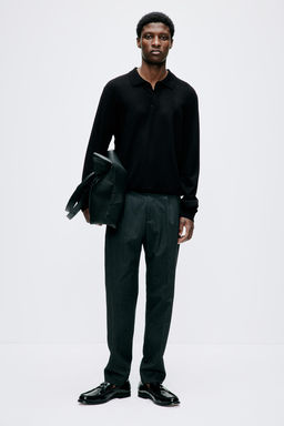 Polo de punto fino Slim Fit