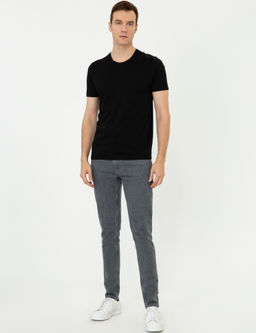 Черная облегающая базовая футболка - Cacharel фото 4