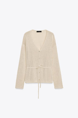 LINEN BLEND CARDIGAN - Zara фото 4
