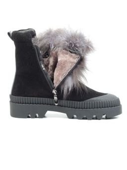 04-M20-5045 Ботинки зимние женские (натуральная замша, натуральный мех) - Фабричный китай фото 18