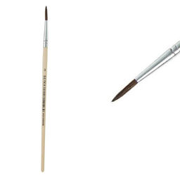 Цена за 10 шт. Кисть для рисования, белка, № 3, круглая, деревянная ручка, международный размер