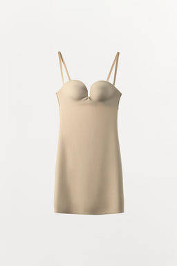 VESTIDO MINI CON POLIAMIDA BODY SHAPE / rosa claro