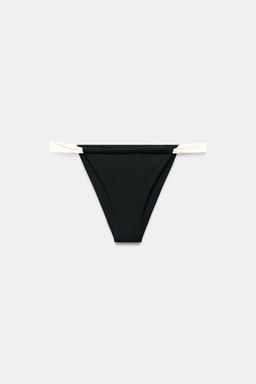BRAGUITA BIKINI CORTINILLA CONTRASTE / Negro - Zara фото 7