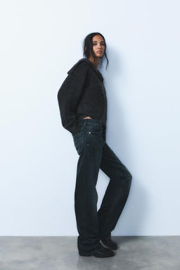 TRF WIDE-LEG MID-WAIST JEANS - Zara фото 10