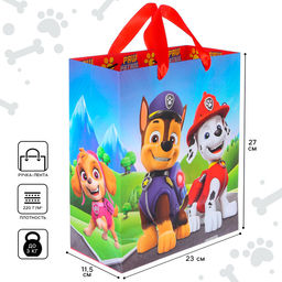 Цена за 2 шт. Пакет подарочный «Пёсики», 23 × 27 × 11.5 см
