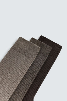 3-PACK OF MEDIUM WEIGHT RIB SOCKS - Zara фото 3