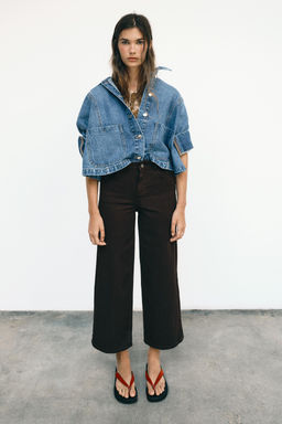 JEANS Z1975 CULOTTE TIRO ALTO COMFORT / Marr?n - Zara фото 13