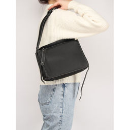 Сумка женская натуральная кожа GU 2066-6611, 1отд+еврокарм, плечевой ремень, черный 259032 - Adelia фото 5