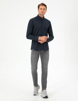 Lacivert Slim Fit Uzun Kollu G_mlek - Pierre cardin фото 4
