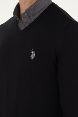 Мужской черный базовый свитер - U.s. polo assn фото 7