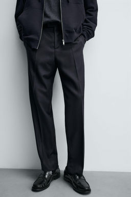 100% WOOL TEXTURED TROUSERS - Zara фото 5