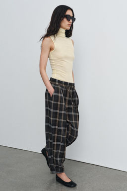 ZW COLLECTION CHECK TROUSERS - Zara фото 12