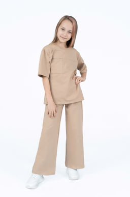 Костюм детский для девочки капучино 7063 (128)