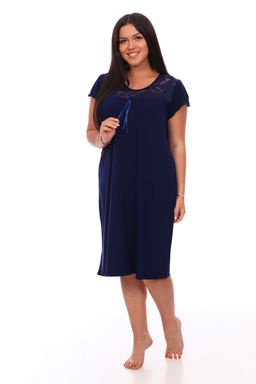 001 Ночная сорочка "темно-синий"