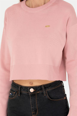 U. S. Polo Assn Женский пудровый свитер с круглым вырезом - U.s. polo assn фото 7