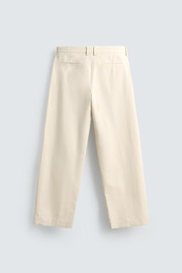 PANTAL?N STRAIGHT FIT PLIEGUES LIMITED EDITION / Blanco roto - Zara фото 7