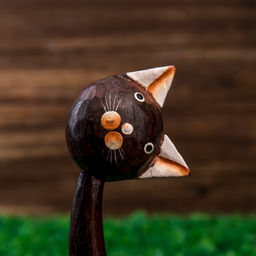 Сувенир дерево "Кошки белые ушки. Любопытство" набор 3 шт h=13, 19, 28 см