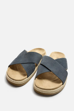 CROSSOVER LEATHER SANDALS - Zara фото 2