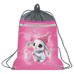 Сумка для обуви с карманом на молнии Berlingo "Dreamy Bunny" 46*36см (SB-EXM-1111) светоотражающая лента