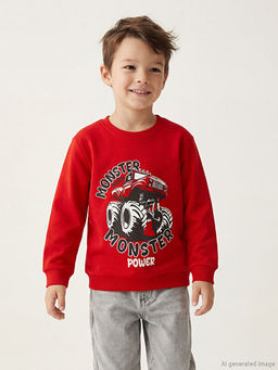 Bisiklet Yaka Erkek ?ocuk Sweatshirt