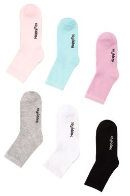 Набор однотонных носков 6 пар Happy Fox  фото 5