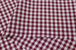 Пестрядь Клетка (6*6 мм) цв.бордово-вишневый, ш.1.45м, хлопок-100%, 130гр/м.кв - Купава фото 5