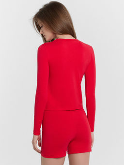 Комплект женский Mark Formelle хлопок с эластаном красный  фото 4