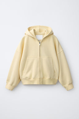 SUDADERA FELPA CREMALLERA / Vainilla
