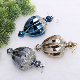 Набор украшений SHINE "Highlights" 12х7 см (3 шт.), night blue/champagne silver/grey