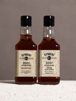 Подарочный набор Крутой мужик, гель для душа, шампунь для волос и мочалка, 2?250