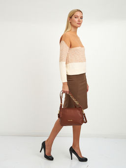 джемпер женский из хлопка в широкою полосу - Glenfield фото 10