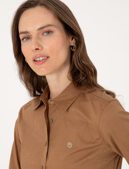 Camel Slim Fit Uzun Kollu G_mlek