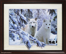 Картина 5D 40х50 040 Волки /10092-2/